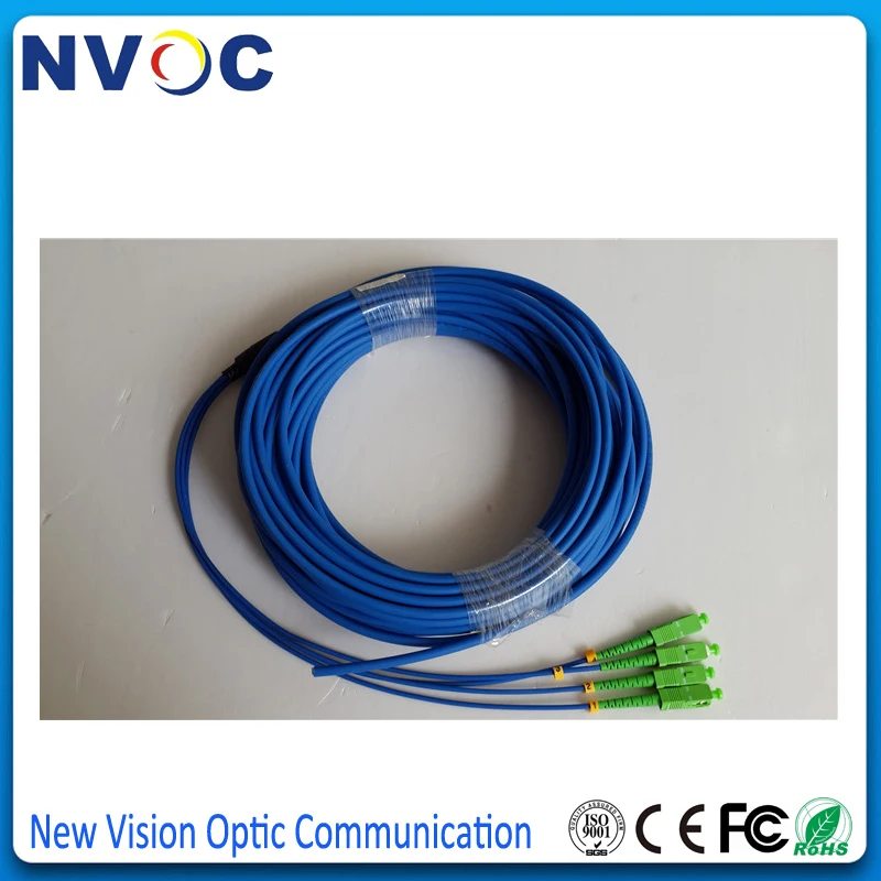 125 м 4 ядра SM G652D 0 мм ПВХ куртка SC/UPC бронированные волокна перемычки 4C SCUPC