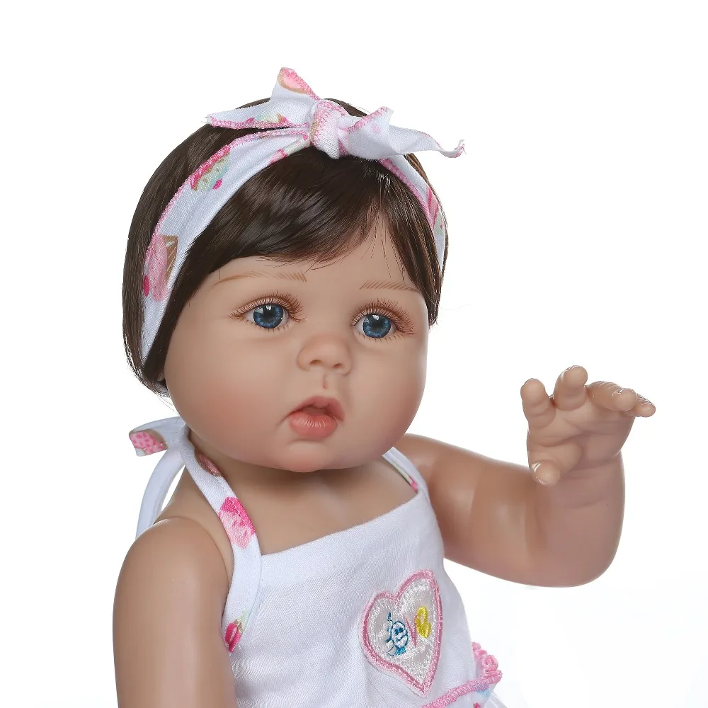 NPK 47 см новорожденная кукла bebe Кукла reborn baby girl силиконовая игрушка для всего тела