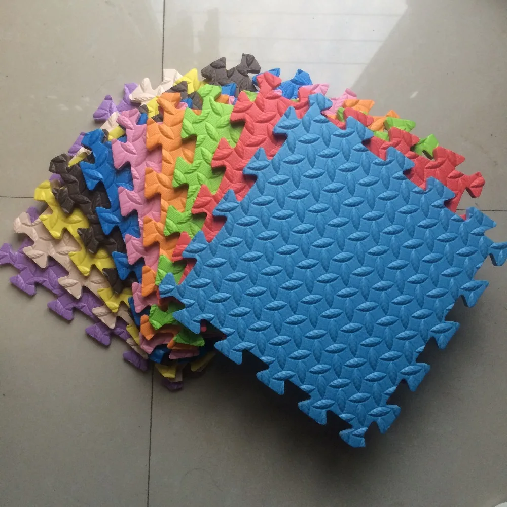 Коврик детский из вспененного ЭВА с листьями 1 2 см 9 шт./лот размер 60*60 | Игрушки и