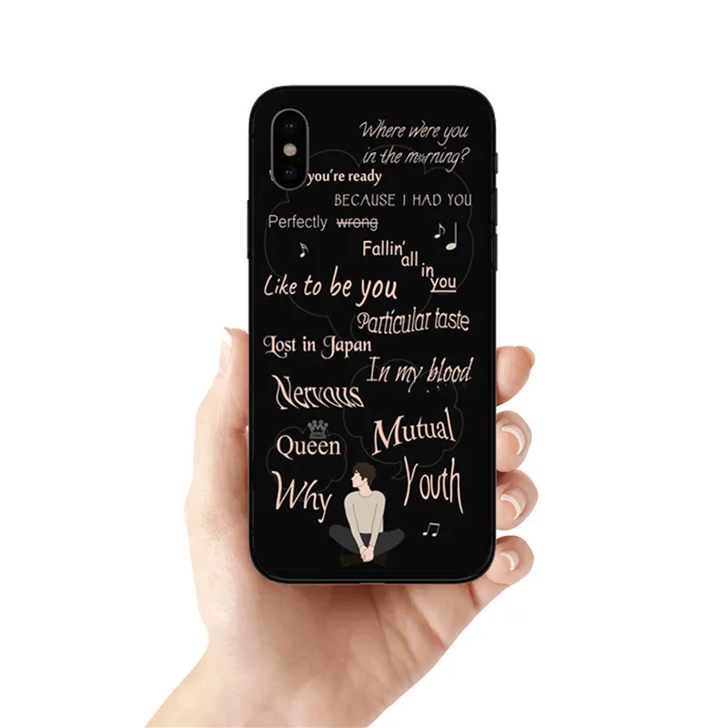 Шон Мендес в моей крови Молодежные caso de телефоны para o iphone X XR XS Max 8 7 6S плюс 5S Чехлы