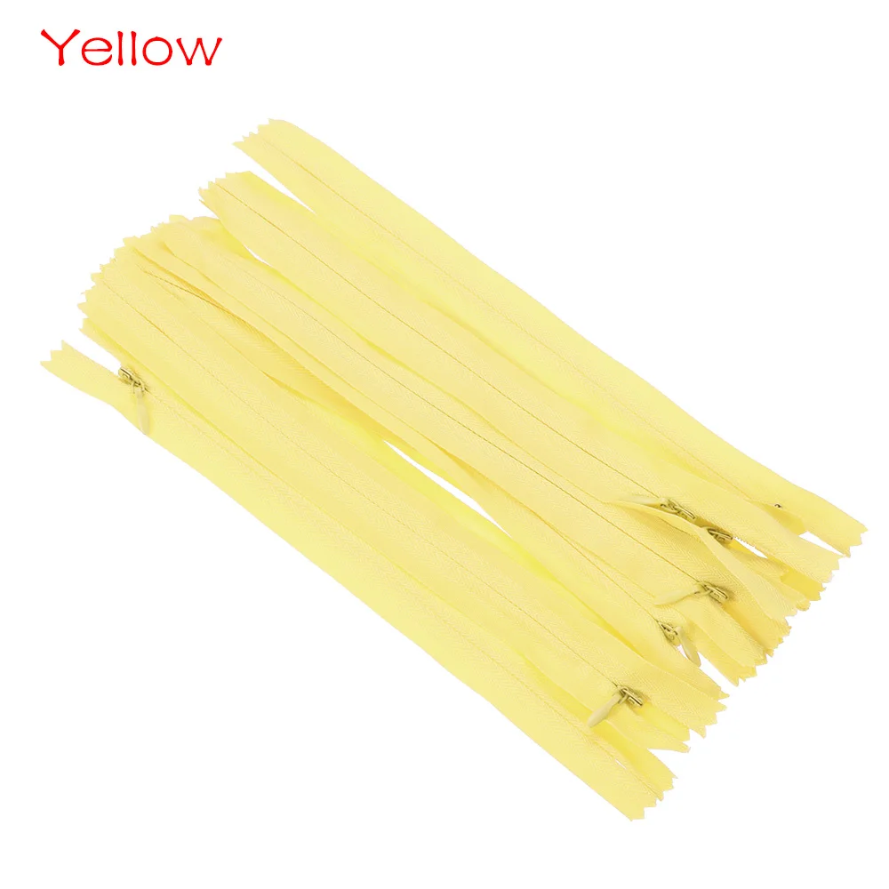 yellow 10 шт./лот Высокое качество 20 см длина красочные нейлоновые молния портной одежды швейные изделия ручной работы DIY аксессуары 23 Цвета - Цвет: yellow