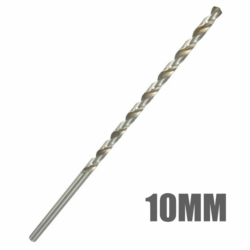 10MM 1 шт. Серебряный спиральное сверло 2/3/4/5/6/7/8/9/10 мм HSS Сталь сверло металлические перовые сверла Замена 200 мм для сверления дерева - Цвет: 10MM
