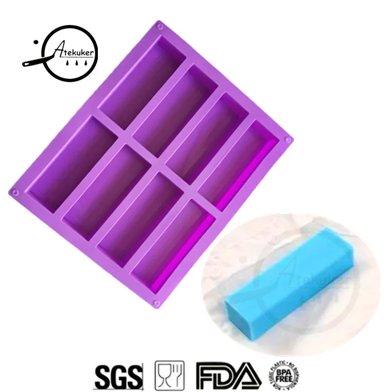 1 шт. Прямоугольная форма силиконовая для мыла создание кубика льда Форма выпечки