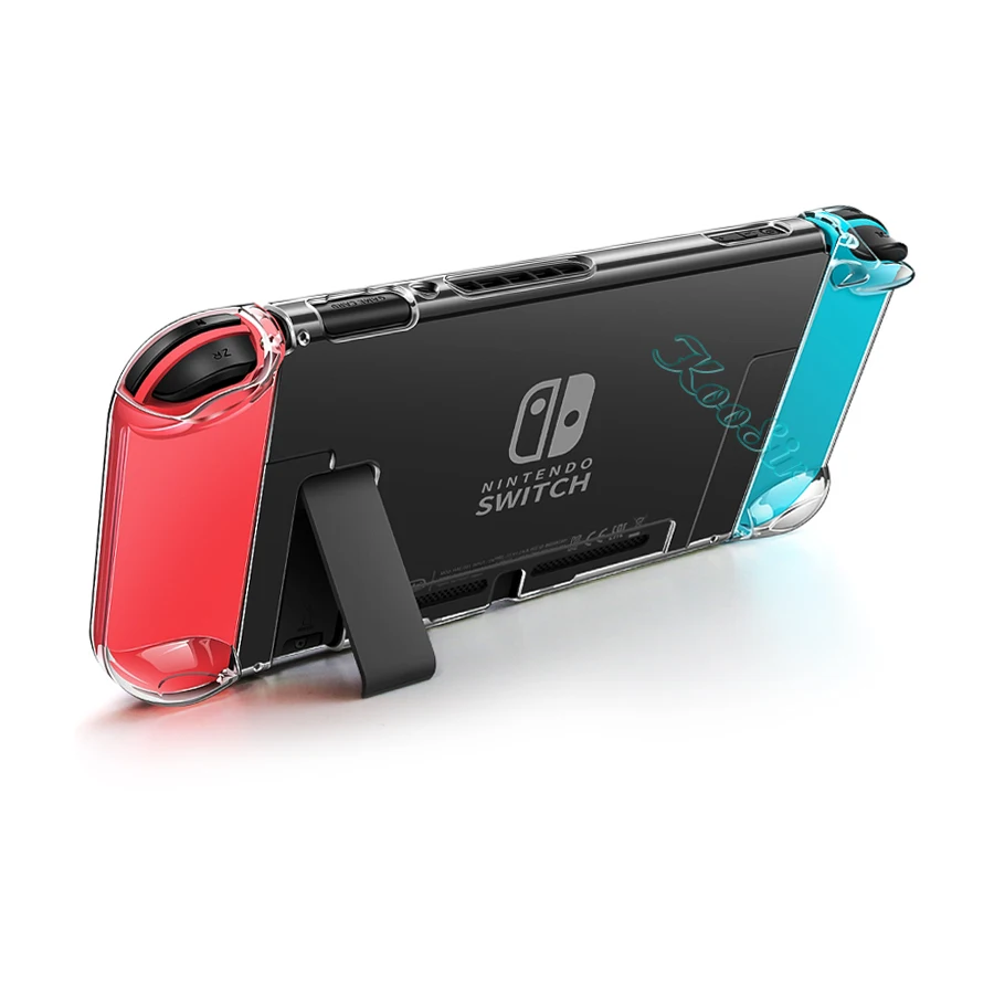 Прозрачный чехол для ПК+ Защитная пленка для экрана+ 4 крышки Joycon для kingdoswitch