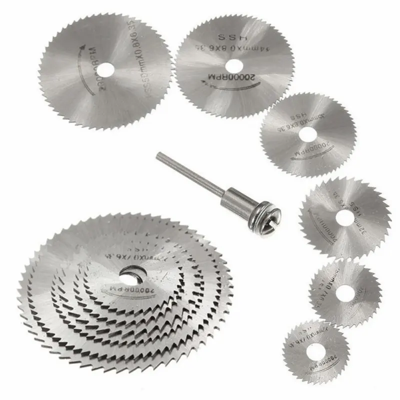 

7pcs HSS Circular Saw Blade Rotary Tool For Dremel Metal Cutter Power Tool Set Wood Cutting Discs Drill