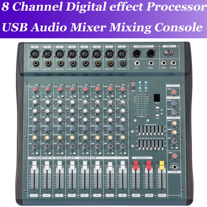 Цифровой процессор MiCWL 8 каналов Pro звуковой миксер микшерная консоль цифровая