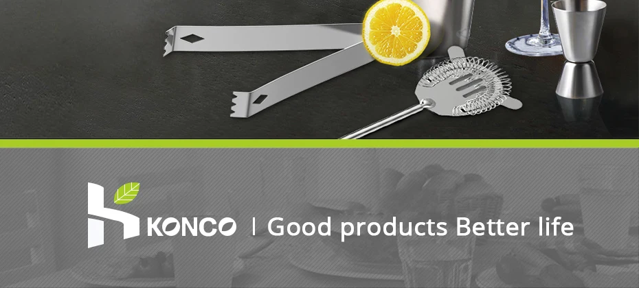 KONCOCocktail набор из 5 предметов, шейкер для виски из нержавеющей стали, набор с шейкерами, ситечками, барный Миксер для вина, Muddler