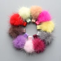 20pcs mink fur hair pins kids girls womens hair accessory clip barrette alligater hair clips or hair elastics mix colors