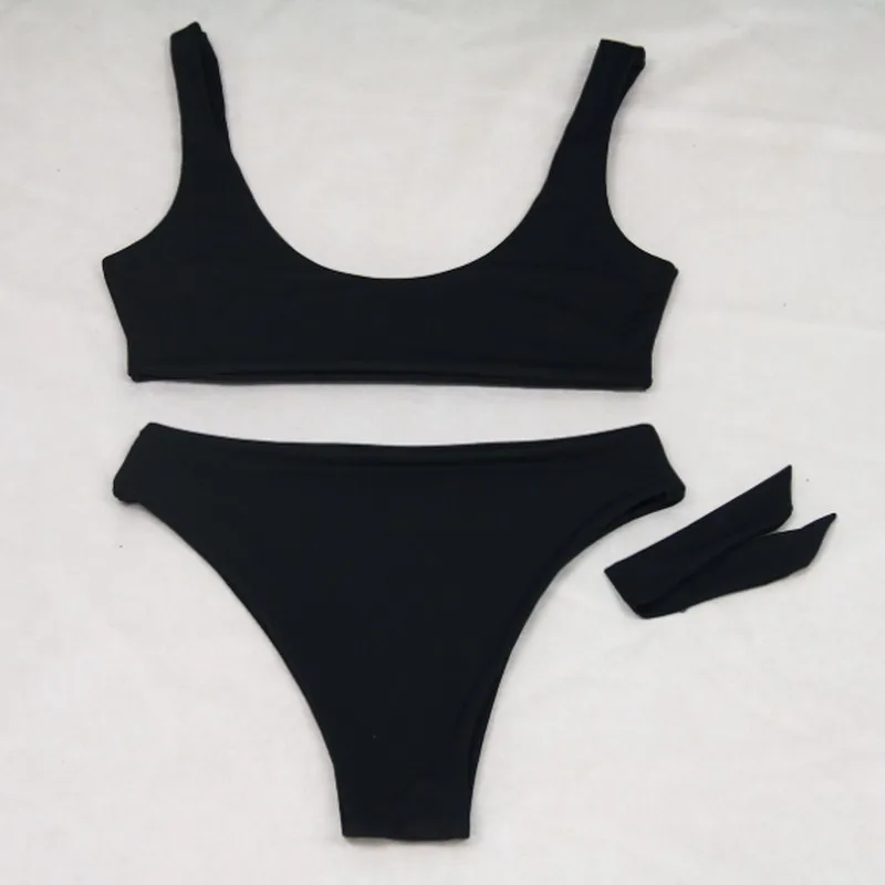 Купальник женский однотонный в европейском и американском стиле|Купальники| |