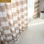 Занавески для дома CITYINCITY, в клетку, из крашеной пряжи, для спальни, гостиной, окна по индивидуальному заказу