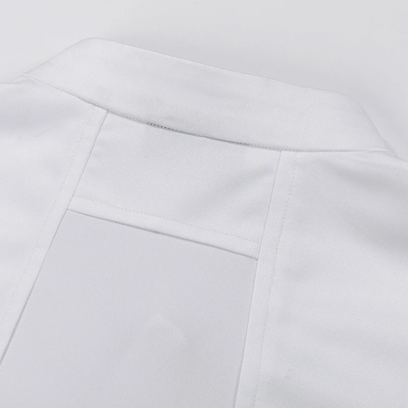 Solid Color Back Breathable Short-sleeved Chef Uniform Summer Unisex Work Jacket Restaurant Hotel Cafe Barber Shop Overalls |