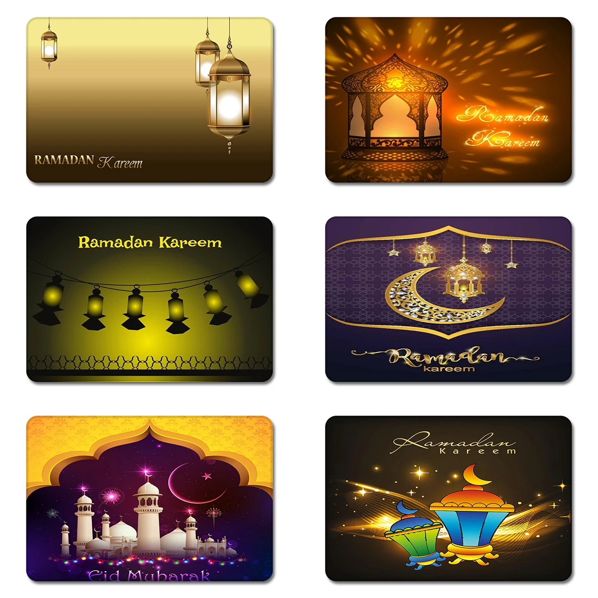 Мусульманский Рамадан фонари Луна природа резиновый стол коврик для мыши