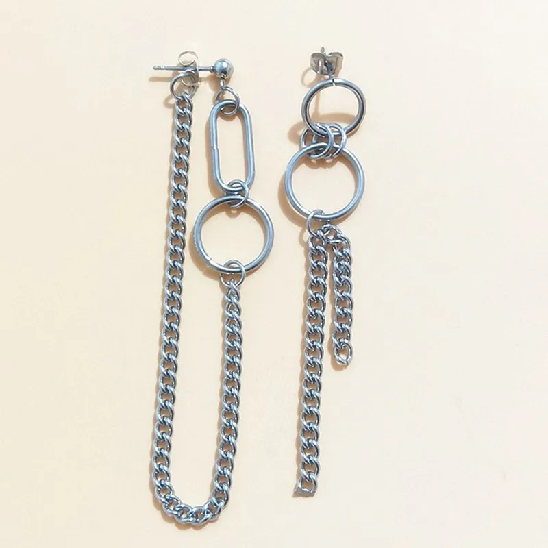 A Pendientes Mujer Moda корейские модные ювелирные изделия геометрические длинные серьги-гвоздики с кисточками для женщин Brincos Kpop серьги для мужчин - Окраска металла: A