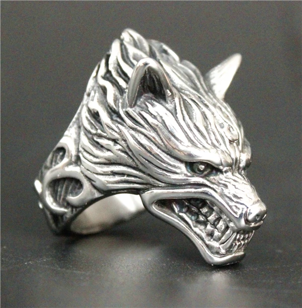 2017 тяжелое кольцо вампира волка 316L из нержавеющей стали Ювелирное модное мужское