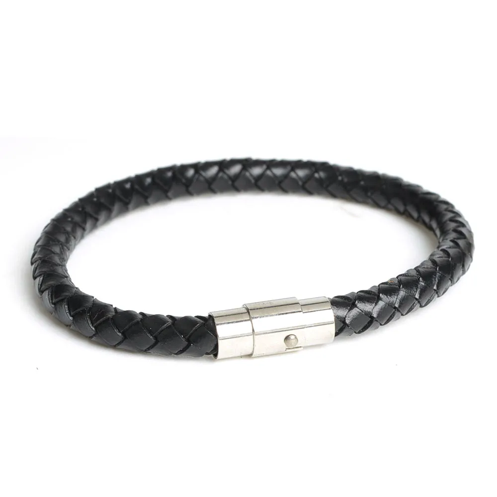 Новый модный очаровательный браслет женский из натуральной кожи нержавеющей