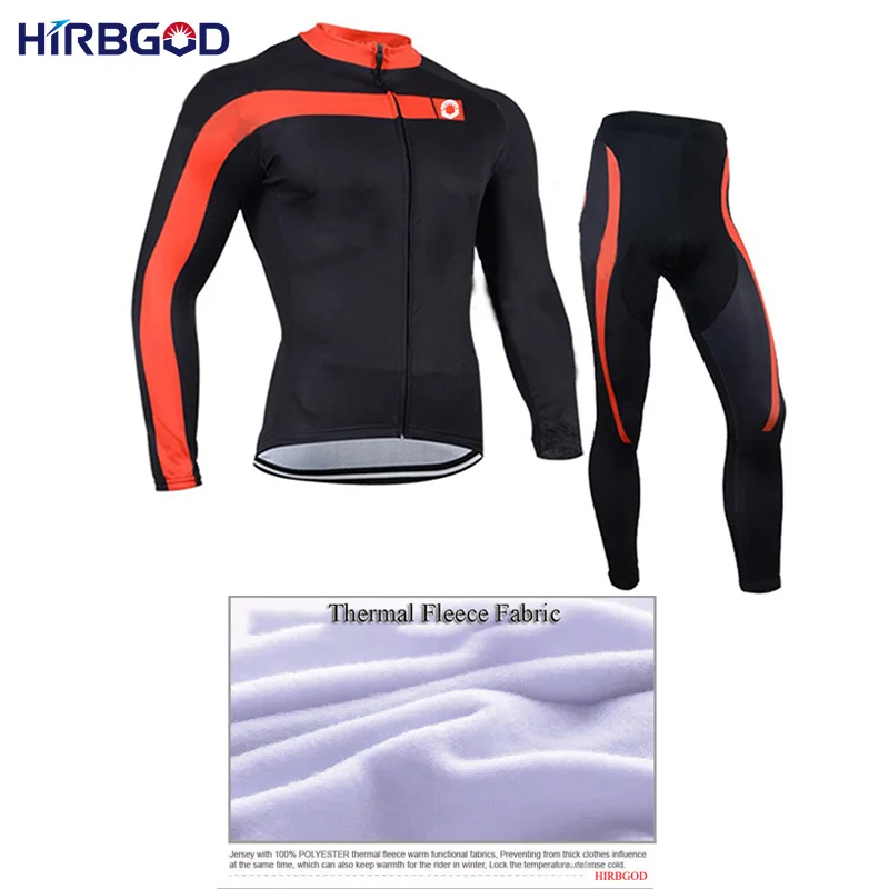 Winter no bib Hirbgod XS-5XL Мужской зимний тепловой Велосипеды Джерси костюмы мужские Длинные рукава флисовая одежда Велосипеды комплекты Майки+ нагрудники комплекты, nm234 - Цвет: Winter no bib