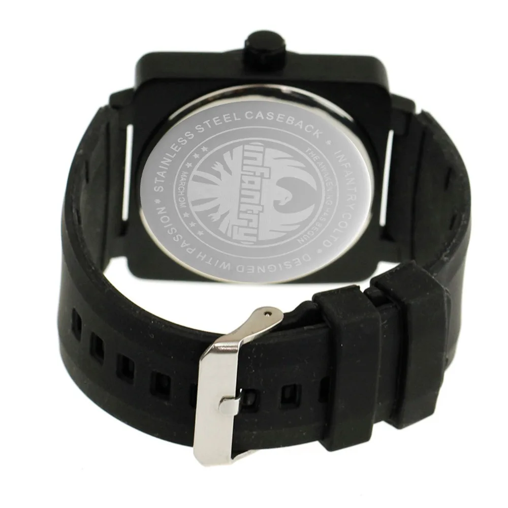 Для пехоты мужские часы лучший бренд Роскошные военные армейские квадратные