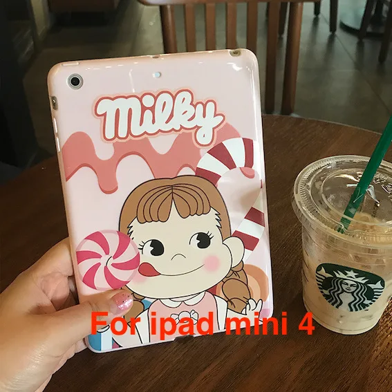Симпатичные kawayi чехол Обложка для ipad Pro10.5 9,7 air2 Мягкая обложка для ipad Air1 чехол mini1/2/3/4 для ipad подставка держатель - Цвет: ipad mini 4 g