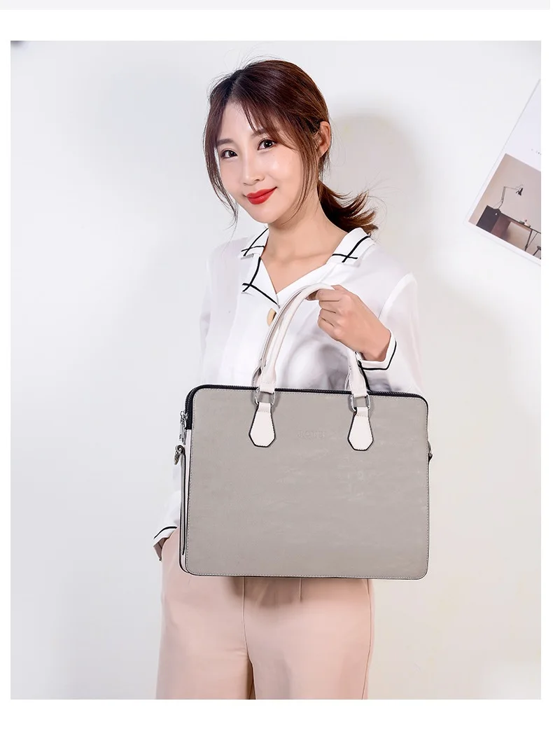 Выпуск J. QMEI 13," 14" 15," PU деловой портфель сумка для ноутбука сумка на плечо для ноутбука двойная молния дизайн