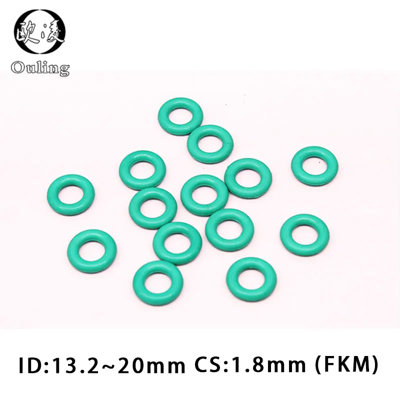 Уплотнительное кольцо FKM 10 шт./лот зеленое фторрезиновое уплотнительное толщиной