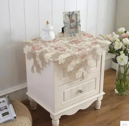 

simple floral tablecloth lace embroidery table mat cloth for furniture