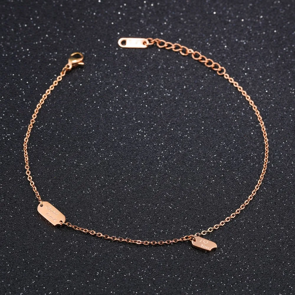 Fate Love очаровательный хороший браслет на ногу &quotУдача&quot для женщин розовое