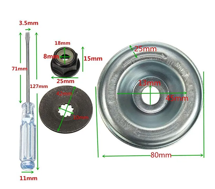 

Chainsaw Strimmer Metal Blade Cutter Fixing Kit For Stihl FS120 FS130 FS130R FS200 FS250 For Garden Tools