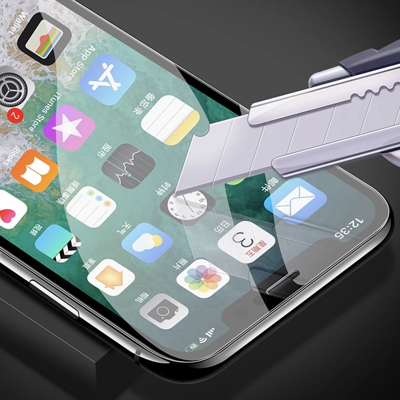 Iphone X защита экрана 5D изогнутый край закаленное стекло для iphone XS XR Максимальная
