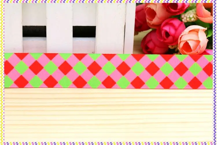 Новый 7/8 ''Бесплатная доставка плед печатных grosgrain ленты волос лук головной