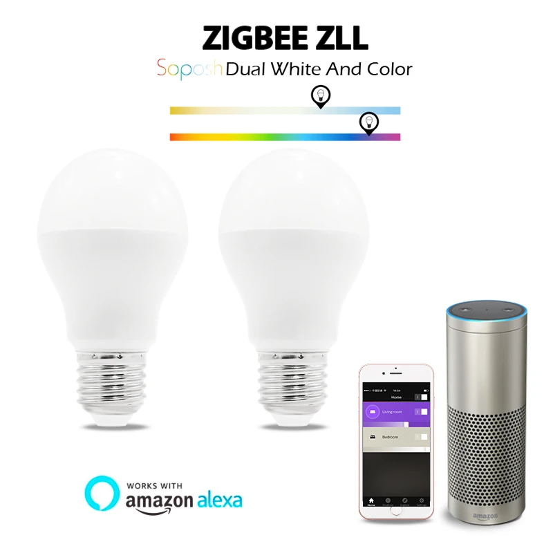 GLEDOPTO zigbee 3,0 6 W RGB+ двойной белый светодиодные лампы Zigbee zll lingt link умная Лампа Совместимость с ZigBee 3,0 и многие шлюзы