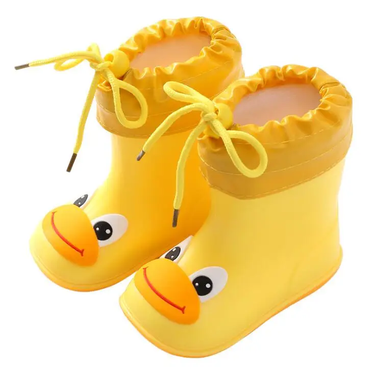yellow 2 Новинка; модная классическая детская обувь; детская обувь из ПВХ и резины; детская обувь с героями мультфильмов; детская водонепроницаемая обувь; непромокаемые сапоги - Цвет: yellow 2