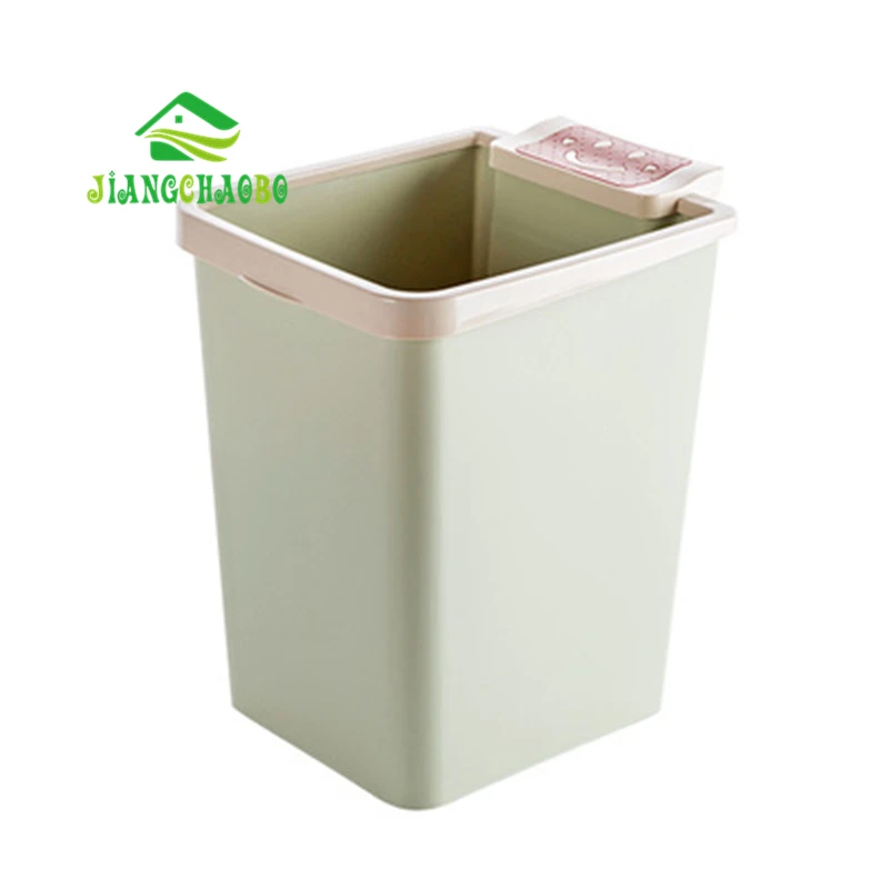 JiangChaoBo, квадратная корзина для мусора, для кухни, без крышки, для мусора, для креативного дома, для гостиной, спальни, пластиковая бумажная корзина - Цвет: Green
