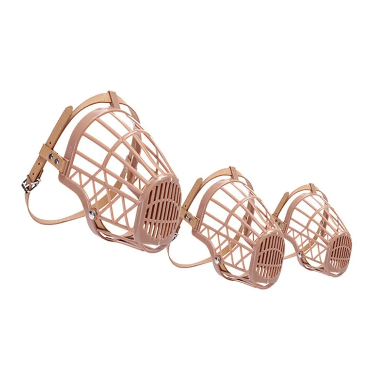 3 размера коричневый прочные Пластик собак Морда корзины дизайн анти и кошек