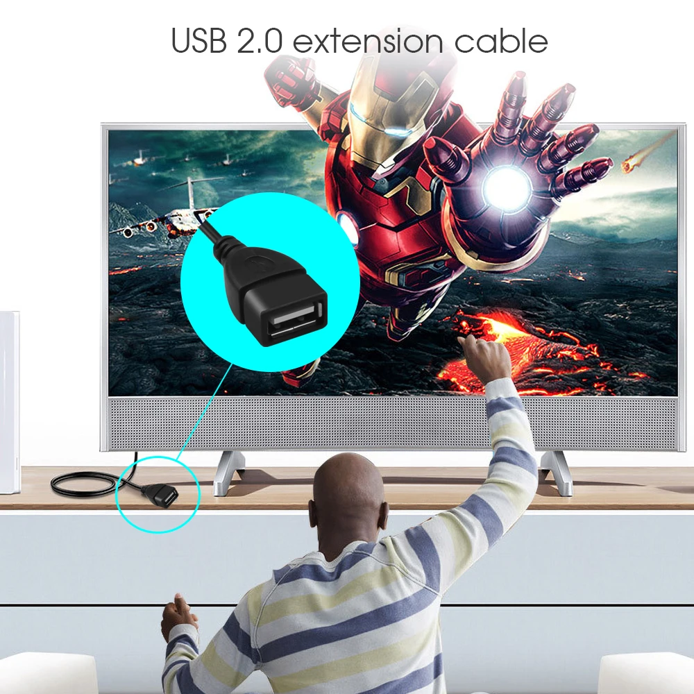 Kebidu USB кабель удлинитель шнура супер Скорость 2 0 Мужской Женский 3 м для