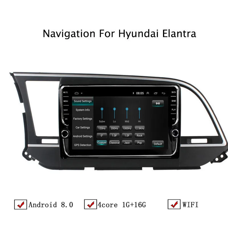 Автомобильный мультимедийный плеер NAVITOPIA 9 дюймов Android 8 1 GPS навигация для Hyundai Elantra