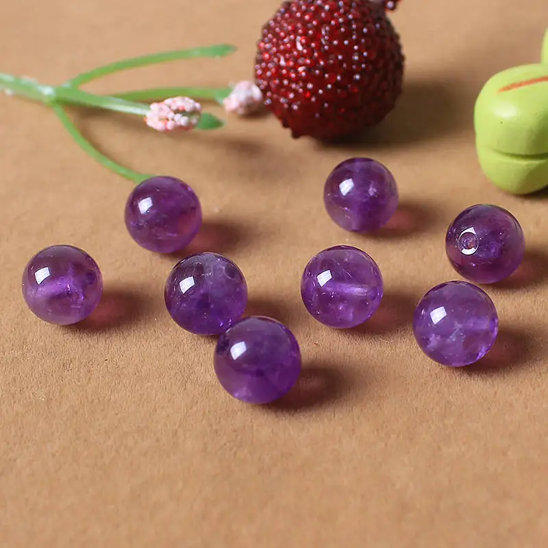 10 бусин 4 мм/6 мм/8 мм/10 мм круглые бусины из натурального хрусталя аметистина Feb.Birthstone Pisces TSB0191
