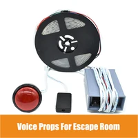 Escape Room the Game Props Keep Shouting light up LED Belt Unlock 12V Magenet Lock for Exit Game Owner