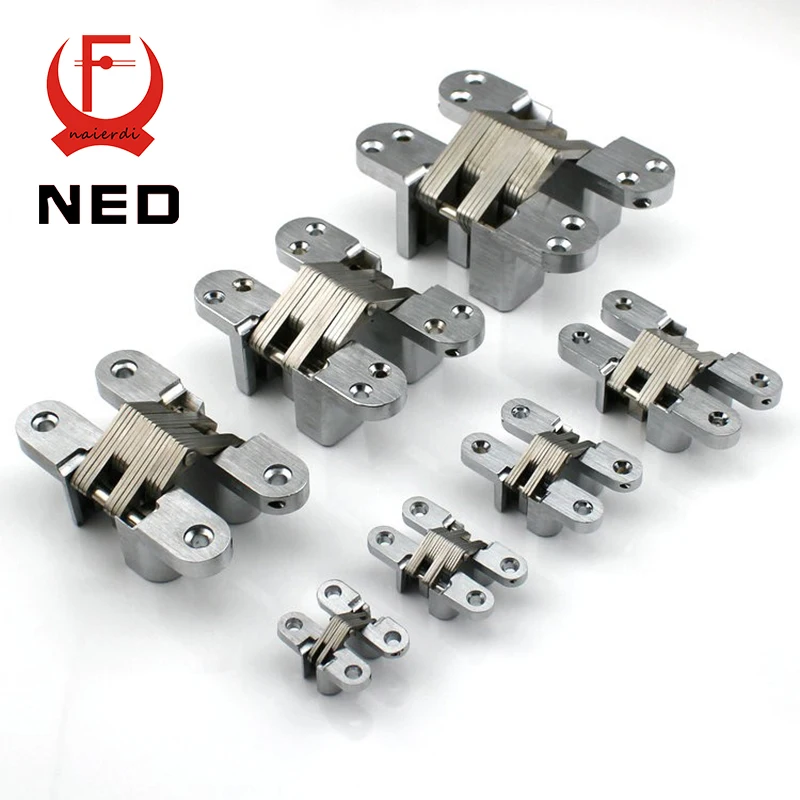 NED-4012 16x70 ММ Невидимый Скрытый Крест Петли Двери 304 Нержавеющей Стали Скрытые