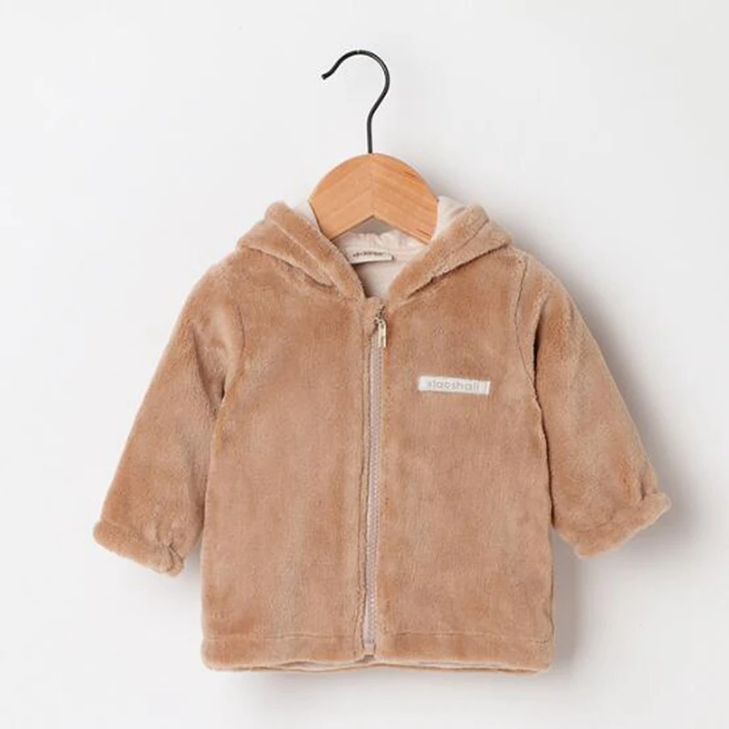 Children's coat 2018 autumn kids plush jacket cute sports cardigan baby clothes Warm boy girl woolen |