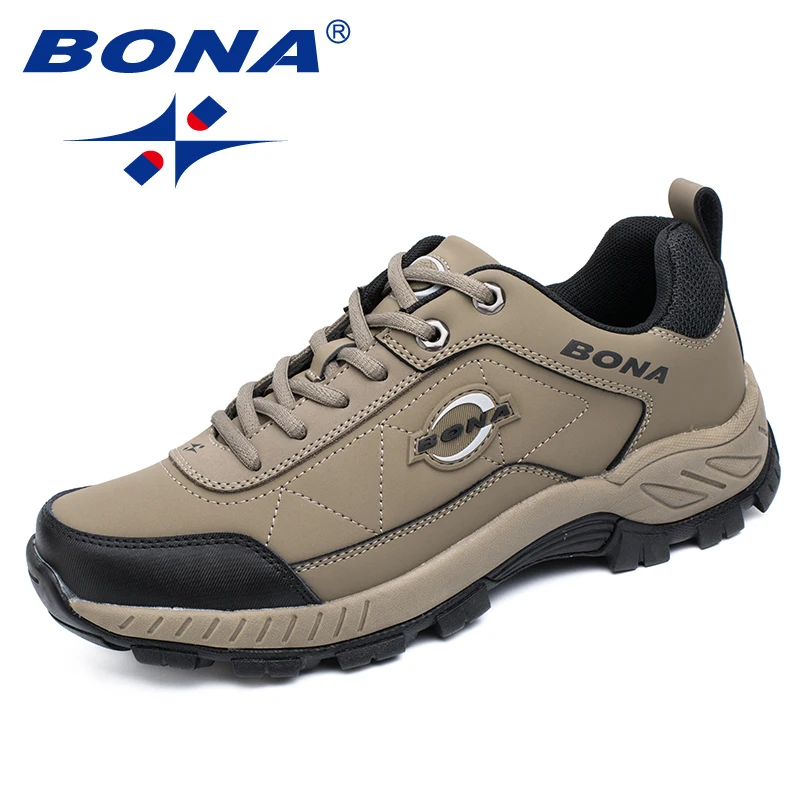 

BONA New Typical Stlye Men Hiking Shoes Outdoor Jogging Trekking Sneakers Lace Up Men Athletic Shoes Comfortable Free Shipping