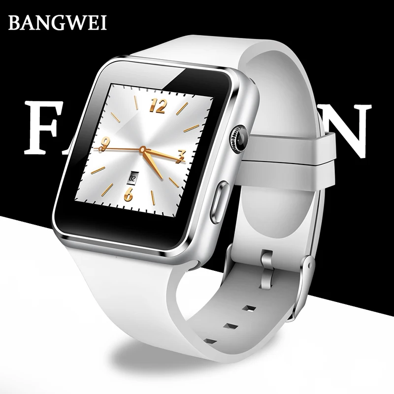 BANGWEI SmartWatch мужские повседневные модные резиновые умные часы с ремнем женские