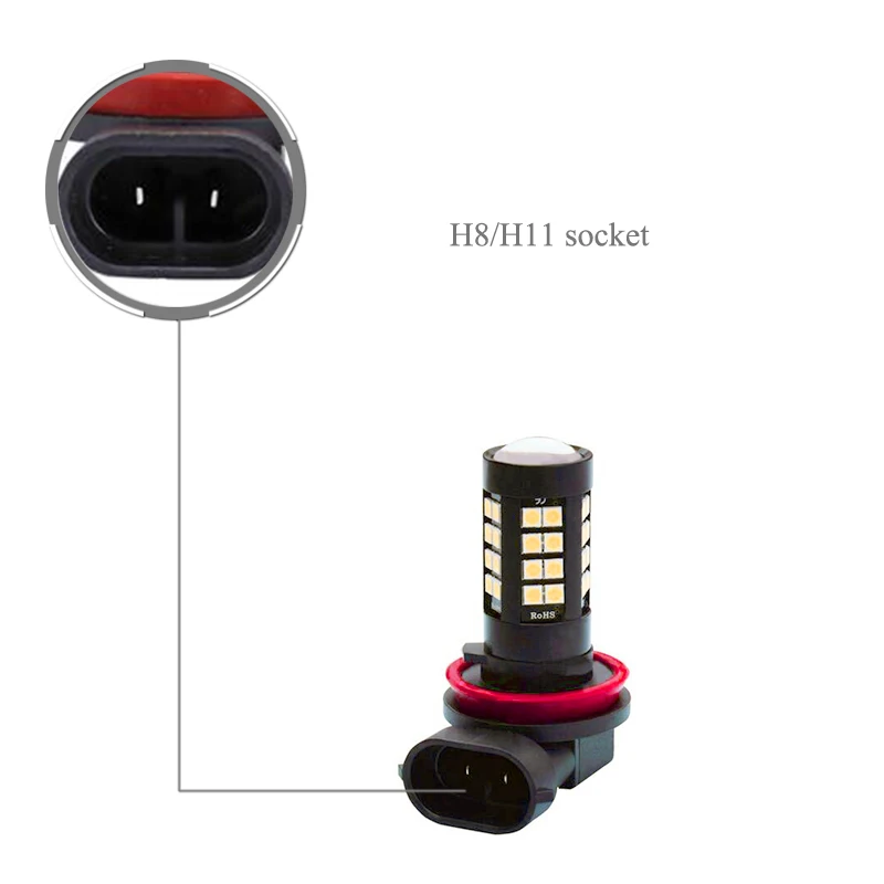 Boaosi 2x высокое Мощность 1200LM H11 3030SMD светодиодный фонарь лампа для mazda 3, 5, 6, xc-5 CX-7 axela atenza