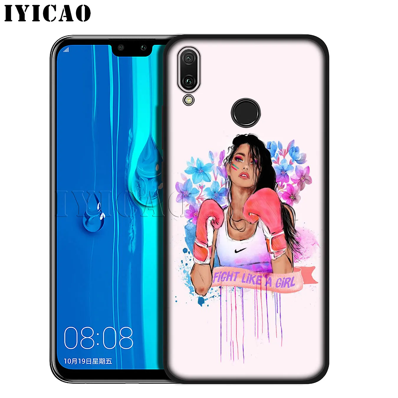 IYICAO Cartoon Boxing Girl Gloves Pattern tpu Soft Case for Huawei Mate 30 20 10 Pro Nova 5I 5T 5 4 4E 3i 3 2i Lite Smart |