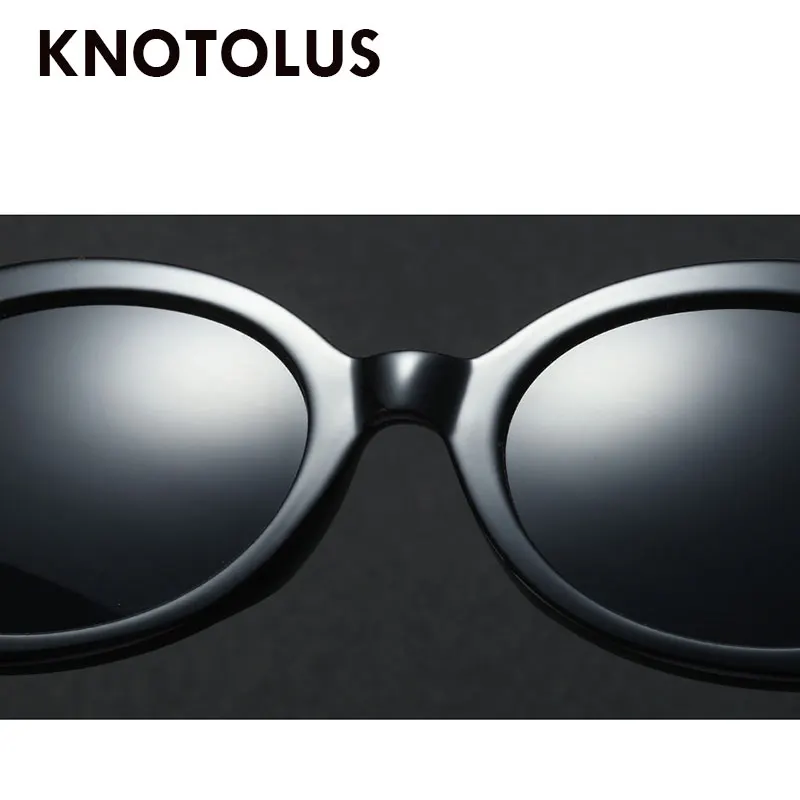 Knotolus Cateye Для женщин солнцезащитные очки Классика Ретро Винтаж овальной формы для