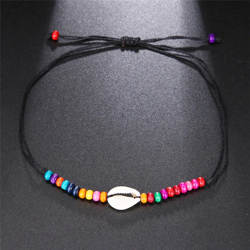 Богемский Браслет на лодыжку с бусинами в виде ракушек цепочка ногу ножные