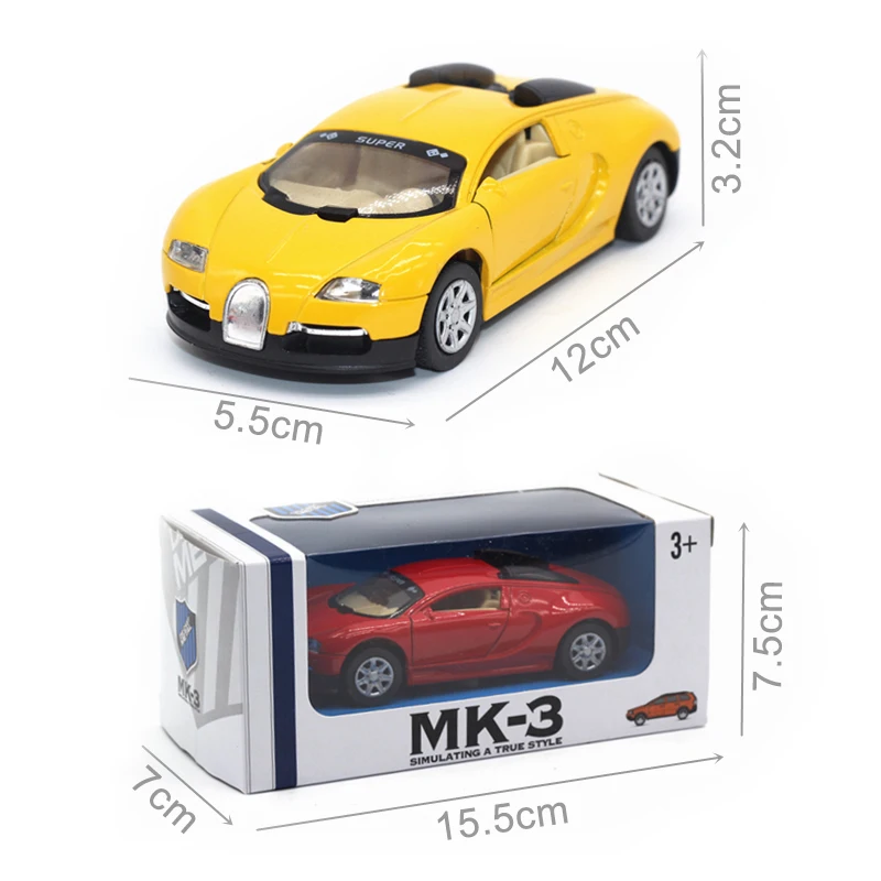 1:36 Bugatti Veyron Diecasts Сплава Модели Автомобиля Игрушка Мальчика Горячей колеса