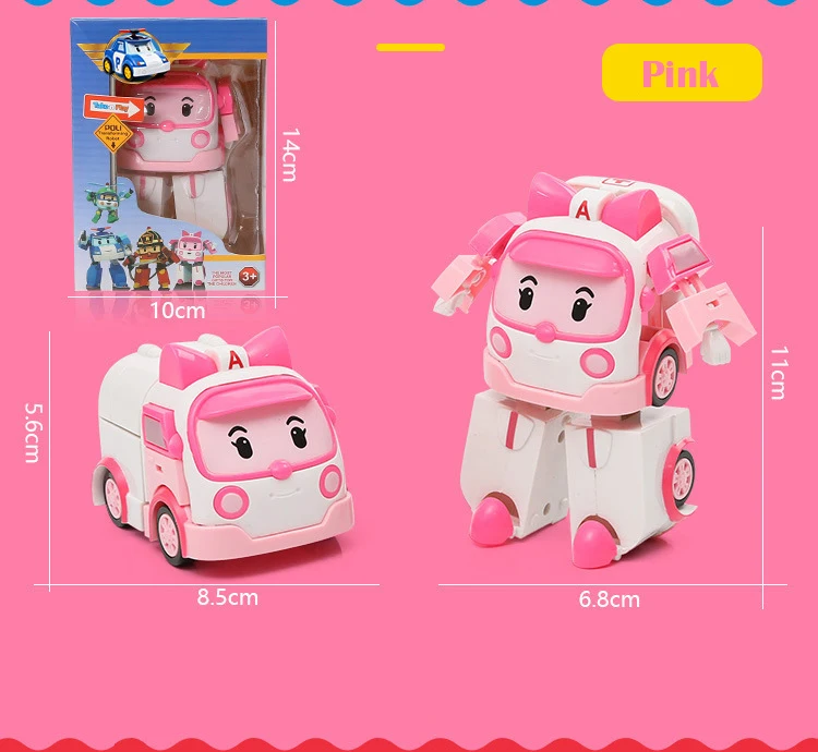 Игрушечный автомобиль, набор из 4 шт./1 шт., машинка-трансформер Robo, Корея, мультяшный аниме, поли автомобиль, робот, машинка, высокое качество, игрушки для мальчиков, подарок для детей