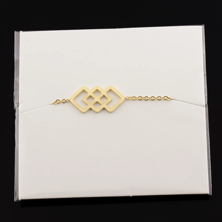 Girlfriend Birthday Gift Ideas Geometric Link Chain Stainless Steel Bracelet Charms Couple Bracelets For Women Men Jewelry | Украшения и