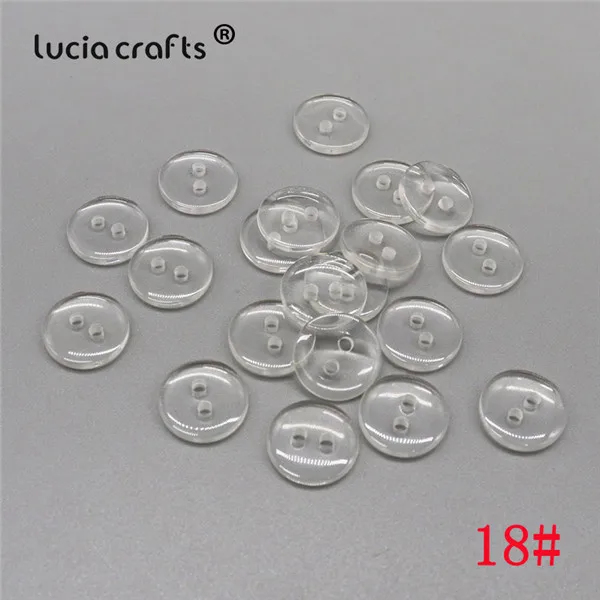 S2 12mm(100pcs) 10 мм/12 мм/13 мм/15 мм прозрачные Кнопки 2 отверстия прозрачные пластиковые кнопки для самостоятельного пошива одежды принадлежности аксессуары E0409 - Цвет: S2 12mm(100pcs)