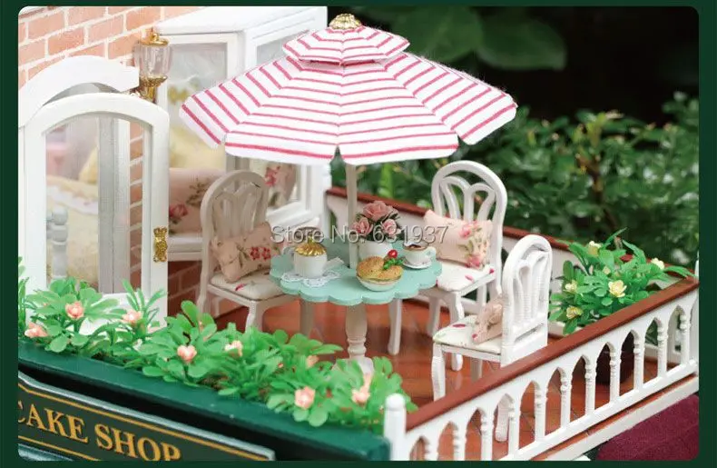 Большой кукольный дом ручной работы миниатюрная кофейня креативная модель